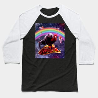 Space Panda Riding Chicken Unicorn - Taco & Burrito Baseball T-Shirt